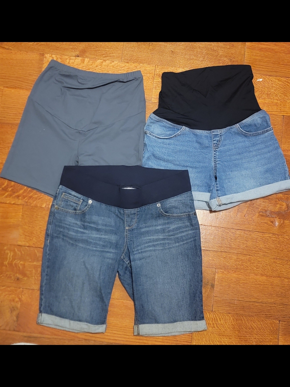 Maternity Shorts Lot | Size Small | Denim Jean Shorts + Activewear Shorts
